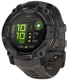 GPS smartwatch with built-in flashlight, black.